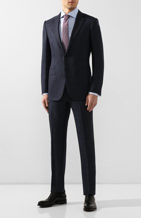 Мужская хлопковая сорочка ERMENEGILDO ZEGNA синего цвета по цене 29400 руб., арт. 701034/9MS4BA | Фото 2 Мужская хлопковая сорочка ERMENEGILDO ZEGNA синего цвета, арт. 701034/9MS4BA | Фото 2