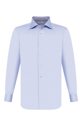 Мужская хлопковая сорочка KITON голубого цвета по цене 64200 руб., арт. UCCEEP2/H0003710/P5 | Фото 1 Мужская хлопковая сорочка KITON голубого цвета, арт. UCCEEP2/H0003710/P5 | Фото 1