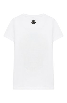 Детская хлопковая футболка PHILIPP PLEIN белого цвета по цене 15850 руб., арт. S20C BTK0895 PJY002N | Фото 2 Детская хлопковая футболка PHILIPP PLEIN белого цвета, арт. S20C BTK0895 PJY002N | Фото 2