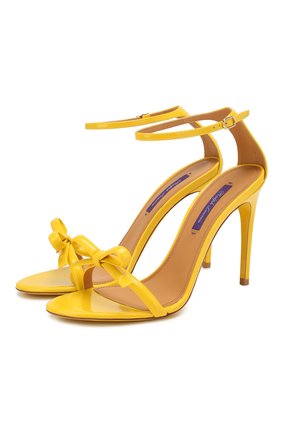 Женские кожаные босоножки RALPH LAUREN желтого цвета по цене 71600 руб., арт. 800791824 | Фото 1 Женские кожаные босоножки RALPH LAUREN желтого цвета, арт. 800791824 | Фото 1