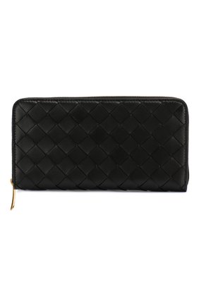 Женские кожаный кошелек BOTTEGA VENETA черного цвета по цене 59900 руб., арт. 608051/VCPP2 | Фото 1 Женские кожаный кошелек BOTTEGA VENETA черного цвета, арт. 608051/VCPP2 | Фото 1