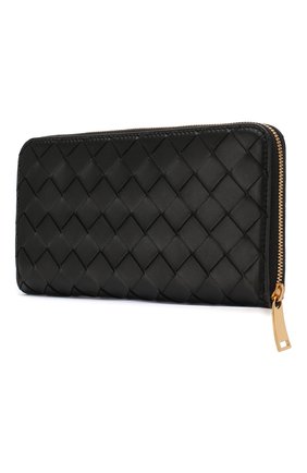 Женские кожаный кошелек BOTTEGA VENETA черного цвета по цене 59900 руб., арт. 608051/VCPP2 | Фото 2 Женские кожаный кошелек BOTTEGA VENETA черного цвета, арт. 608051/VCPP2 | Фото 2