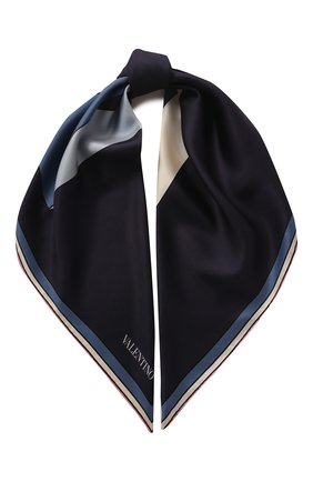 Женский шелковый платок valentino garavani VALENTINO синего цвета по цене 29750 руб., арт. TW2EI114/CRF | Фото 1 Женский шелковый платок valentino garavani VALENTINO синего цвета, арт. TW2EI114/CRF | Фото 1