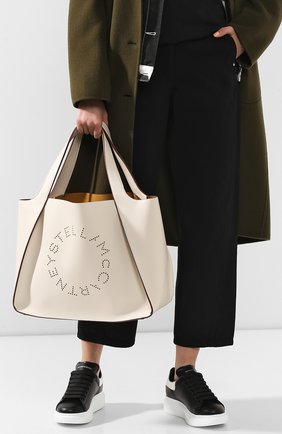 Женский сумка stella logo STELLA MCCARTNEY белого цвета по цене 61850 руб., арт. 502793/W8542 | Фото 2 Женский сумка stella logo STELLA MCCARTNEY белого цвета, арт. 502793/W8542 | Фото 2