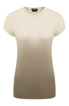 Женский топ из смеси кашемира и шелка TOM FORD хаки цвета по цене 106000 руб., арт. MAK940-YAX239 | Фото 1 Женский топ из смеси кашемира и шелка TOM FORD хаки цвета, арт. MAK940-YAX239 | Фото 1