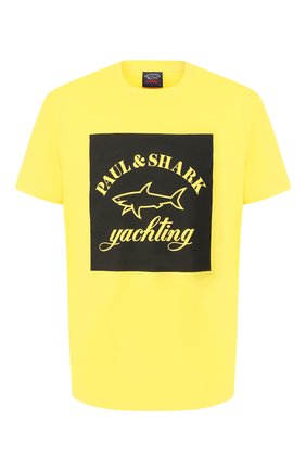 Мужская хлопковая футболка PAUL&SHARK желтого цвета по цене 10350 руб., арт. E20P1117 | Фото 1 Мужская хлопковая футболка PAUL&SHARK желтого цвета, арт. E20P1117 | Фото 1