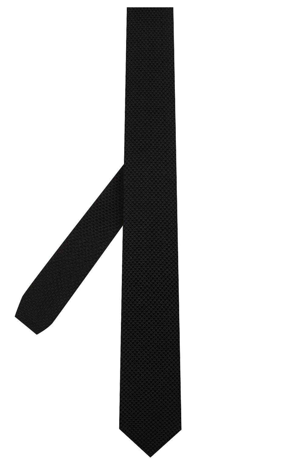 Мужской шелковый галстук ERMENEGILDO ZEGNA черного цвета, арт. Z7F00/1ZM | Фото 2 (Материал: Текстиль, Шелк; Принт: Без принта; Статус проверки: Проверена категория)