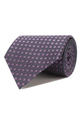 Мужской шелковый галстук ERMENEGILDO ZEGNA фиолетового цвета, арт. Z7D83/1UM | Фото 1 (Материал: Текстиль, Шелк; Статус проверки: Проверена категория; Принт: С принтом)