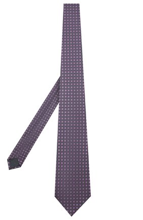 Мужской шелковый галстук ERMENEGILDO ZEGNA фиолетового цвета, арт. Z7D83/1UM | Фото 2 (Принт: С принтом; Материал: Текстиль, Шелк; Статус проверки: Проверена категория)