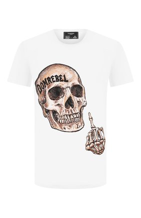 Мужская хлопковая футболка DOM REBEL белого цвета по цене 8855 руб., арт. FLIP/REGULAR T-SHIRT | Фото 1 Мужская хлопковая футболка DOM REBEL белого цвета, арт. FLIP/REGULAR T-SHIRT | Фото 1