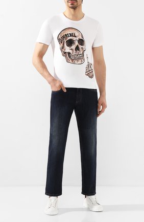 Мужская хлопковая футболка DOM REBEL белого цвета по цене 13200 руб., арт. FLIP/T-SHIRT | Фото 2 Мужская хлопковая футболка DOM REBEL белого цвета, арт. FLIP/T-SHIRT | Фото 2
