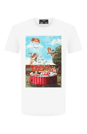 Мужская хлопковая футболка DOM REBEL белого цвета по цене 8855 руб., арт. P00L/T-SHIRT | Фото 1 Мужская хлопковая футболка DOM REBEL белого цвета, арт. P00L/T-SHIRT | Фото 1