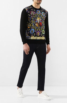 Мужские джинсы DOLCE & GABBANA темно-синего цвета по цене 34950 руб., арт. GY07CD/G8BY3 | Фото 2 Мужские джинсы DOLCE & GABBANA темно-синего цвета, арт. GY07CD/G8BY3 | Фото 2