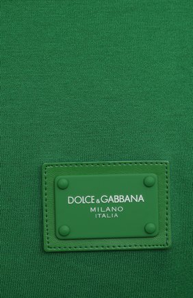 Мужская хлопковая футболка DOLCE & GABBANA зеленого цвета, арт. G8KJ9T/FU7EQ | Фото 5 (Принт: Без принта; Рукава: Короткие; Длина (для топов): Стандартные; Мужское Кросс-КТ: Футболка-одежда; Материал внешний: Хлопок; Стили: Кэжуэл)