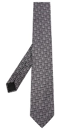 Мужской шелковый галстук ZILLI серого цвета, арт. 50236/TIES | Фото 2 (Материал: Текстиль, Шелк; Принт: С принтом)