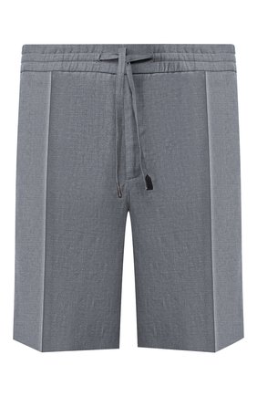 Мужские льняные шорты BRIONI серого цвета по цене 62750 руб., арт. RPP10L/P6114/NEW SIDNEY | Фото 1 Мужские льняные шорты BRIONI серого цвета, арт. RPP10L/P6114/NEW SIDNEY | Фото 1