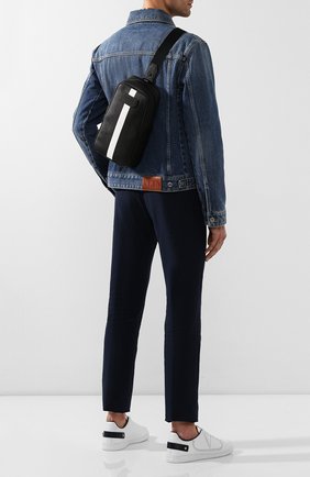 Мужской рюкзак tanis BALLY черного цвета, арт. TANIS.0F/00 | Фото 2 (Материал: Текстиль; Ремень/цепочка: На ремешке, На плечо; Размер: medium)