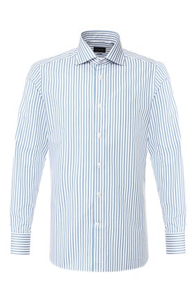 Мужская хлопковая сорочка ERMENEGILDO ZEGNA синего цвета по цене 32250 руб., арт. 701208/9MS0BA | Фото 1 Мужская хлопковая сорочка ERMENEGILDO ZEGNA синего цвета, арт. 701208/9MS0BA | Фото 1