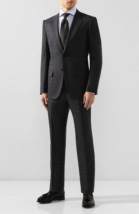 Мужской костюм из смеси шерсти и шелка ZEGNA COUTURE серого цвета по цене 495000 руб., арт. 744N06/21L2N5 | Фото 1 Мужской костюм из смеси шерсти и шелка ZEGNA COUTURE серого цвета, арт. 744N06/21L2N5 | Фото 1 (Материал подклада: Купро; Материал внешний: Шерсть; Рукава: Длинные; Костюмы М: Однобортный; Стили: Классический)