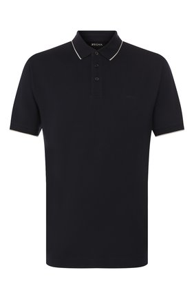 Мужское хлопковое поло Z ZEGNA темно-синего цвета по цене 13900 руб., арт. VU360/ZZ661 | Фото 1 Мужское хлопковое поло Z ZEGNA темно-синего цвета, арт. VU360/ZZ661 | Фото 1