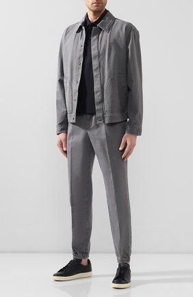 Мужское хлопковое поло Z ZEGNA темно-синего цвета по цене 13900 руб., арт. VU360/ZZ661 | Фото 2 Мужское хлопковое поло Z ZEGNA темно-синего цвета, арт. VU360/ZZ661 | Фото 2