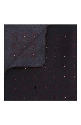 Мужской шелковый платок ZEGNA COUTURE темно-синего цвета, арт. Z7J54/3CE | Фото 1 (Материал: Шелк, Текстиль)