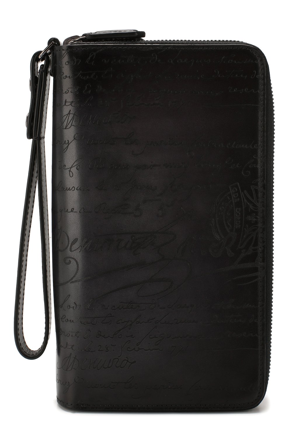 Мужской кожаный футляр для документов BERLUTI темно-серого цвета, арт. N057519 | Фото 1 (Кросс-КТ: футляры для документов)