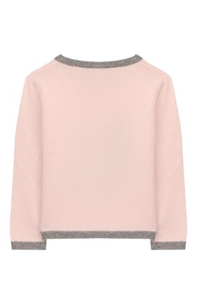 Детский кашемировый пуловер OSCAR ET VALENTINE розового цвета, арт. PULBEAR1S | Фото 2 (Статус проверки: Проверена категория; Ростовка одежда: 12 мес | 80 см, 18 мес | 86 см, 2 года | 92 см)