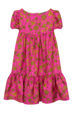 Детское шелковое платье VERSACE розового цвета по цене 43850 руб., арт. YC000193/A232649/4A-6A | Фото 1 Детское шелковое платье VERSACE розового цвета, арт. YC000193/A232649/4A-6A | Фото 1 (Материал подклада: Вискоза; Материал внешний: Шелк; Рукава: Короткие; Статус проверки: Проверена категория; Принт: С принтом; Девочки Кросс-КТ: Платье-одежда; Случай: Повседневный)