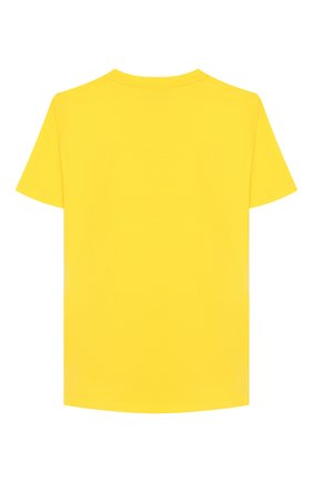 Детская хлопковая футболка VERSACE желтого цвета по цене 7995 руб., арт. YD000201/YA00079/8A-14A | Фото 2 Детская хлопковая футболка VERSACE желтого цвета, арт. YD000201/YA00079/8A-14A | Фото 2