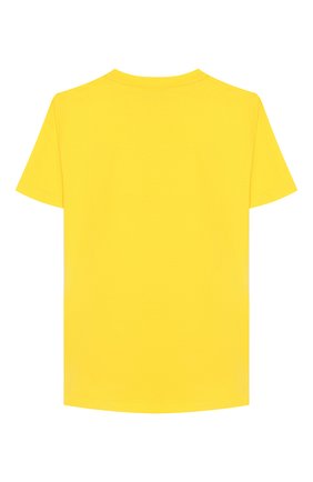 Детская хлопковая футболка VERSACE желтого цвета по цене 7395 руб., арт. YD000201/YA00079/4A-6A | Фото 2 Детская хлопковая футболка VERSACE желтого цвета, арт. YD000201/YA00079/4A-6A | Фото 2