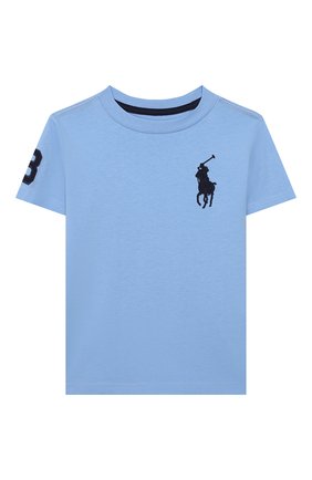 Детская хлопковая футболка POLO RALPH LAUREN голубого цвета по цене 2895 руб., арт. 321770177 | Фото 1 Детская хлопковая футболка POLO RALPH LAUREN голубого цвета, арт. 321770177 | Фото 1