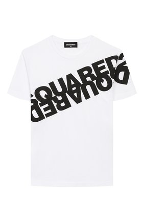 Детская хлопковая футболка DSQUARED2 белого цвета по цене 8995 руб., арт. DQ03WA-D00W5 | Фото 1 Детская хлопковая футболка DSQUARED2 белого цвета, арт. DQ03WA-D00W5 | Фото 1