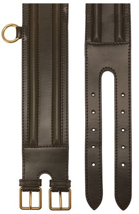 Женский кожаный пояс ALEXANDER MCQUEEN хаки цвета по цене 49000 руб., арт. 610545/1BR00 | Фото 2 Женский кожаный пояс ALEXANDER MCQUEEN хаки цвета, арт. 610545/1BR00 | Фото 2