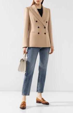 Женские кожаные пенни-лоферы SANTONI коричневого цвета по цене 51350 руб., арт. WUGY57751BA1CEPYC70 | Фото 2 Женские кожаные пенни-лоферы SANTONI коричневого цвета, арт. WUGY57751BA1CEPYC70 | Фото 2