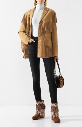Женские замшевые сапоги SANTONI коричневого цвета по цене 105000 руб., арт. WSEH58654BJ2T0WBC40 | Фото 2 Женские замшевые сапоги SANTONI коричневого цвета, арт. WSEH58654BJ2T0WBC40 | Фото 2