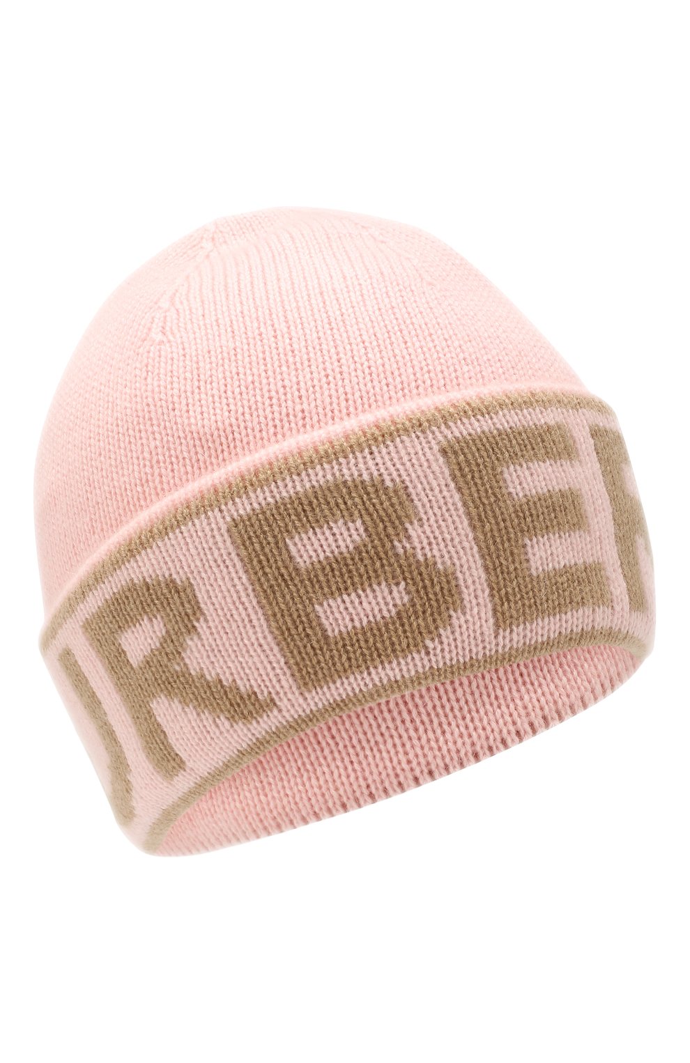 Женская кашемировая шапка BURBERRY розового цвета, арт. 8023984 | Фото 1