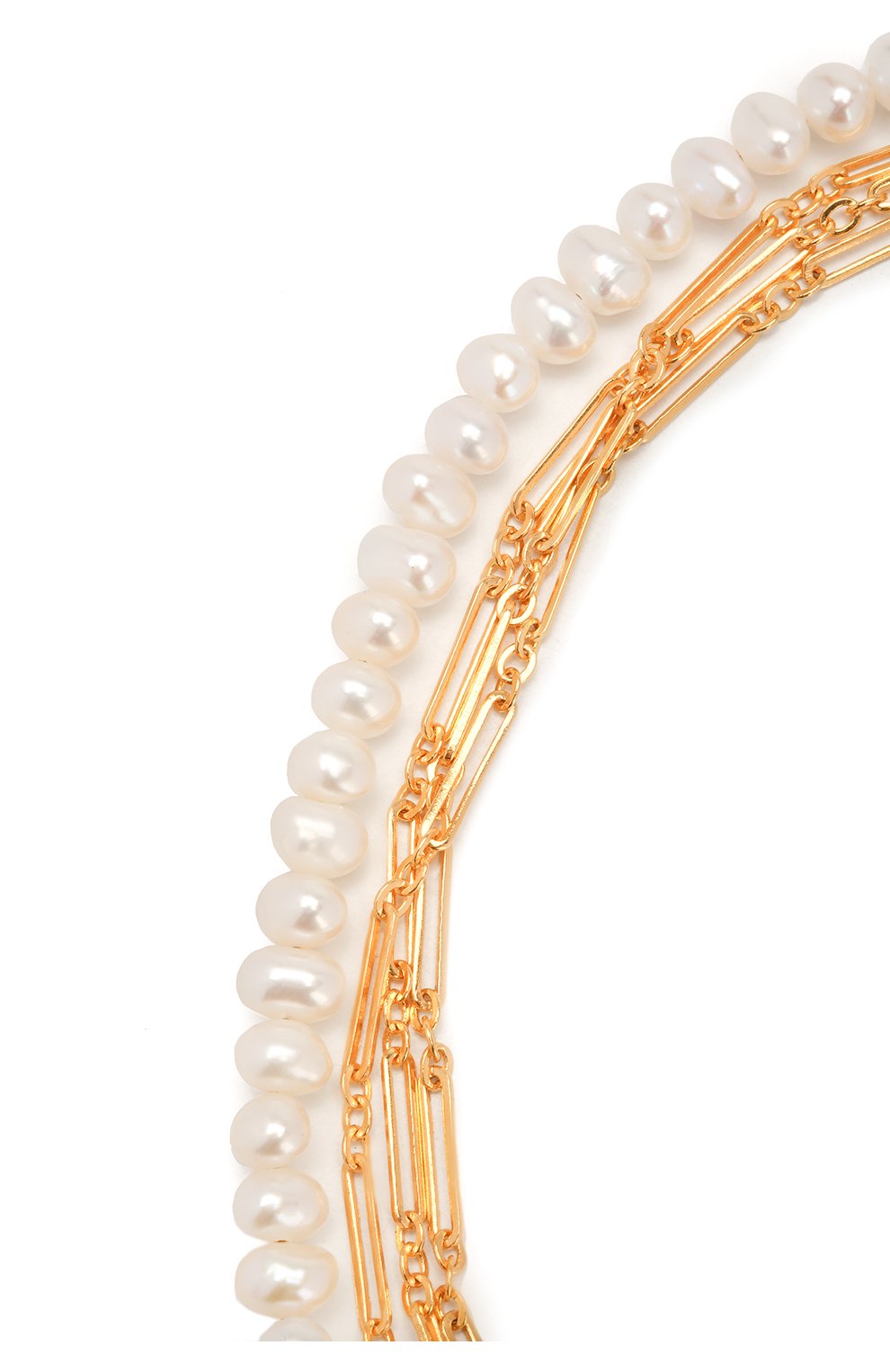 Женское колье TIMELESS PEARLY золотого цвета по цене 45600 руб., арт. N1910 | Фото 3 Женское колье TIMELESS PEARLY золотого цвета, арт. N1910 | Фото 3