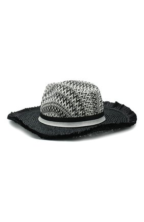 Женская шляпа MISSONI черно-белого цвета по цене 42250 руб., арт. MMS00039/BV004W | Фото 2 Женская шляпа MISSONI черно-белого цвета, арт. MMS00039/BV004W | Фото 2