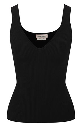 Женская топ из вискозы ALEXANDER MCQUEEN черного цвета по цене 69300 руб., арт. 610737/Q1AML | Фото 1 Женская топ из вискозы ALEXANDER MCQUEEN черного цвета, арт. 610737/Q1AML | Фото 1