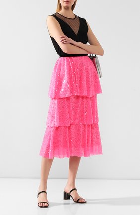 Женская юбка с пайетками IN THE MOOD FOR LOVE розового цвета по цене 37600 руб., арт. KATHARINA NE0N SKIRT | Фото 2 Женская юбка с пайетками IN THE MOOD FOR LOVE розового цвета, арт. KATHARINA NE0N SKIRT | Фото 2