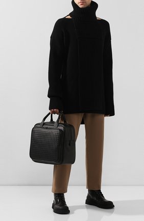 Мужская кожаная дорожная сумка BOTTEGA VENETA черного цвета по цене 165500 руб., арт. 274546/V4651 | Фото 2 Мужская кожаная дорожная сумка BOTTEGA VENETA черного цвета, арт. 274546/V4651 | Фото 2