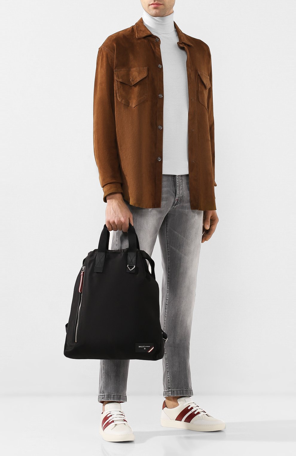 Мужской текстильный рюкзак falco BALLY черного цвета, арт. FALC0/00 | Фото 2 (Материал: Текстиль; Стили: Кэжуэл; Размер: large)