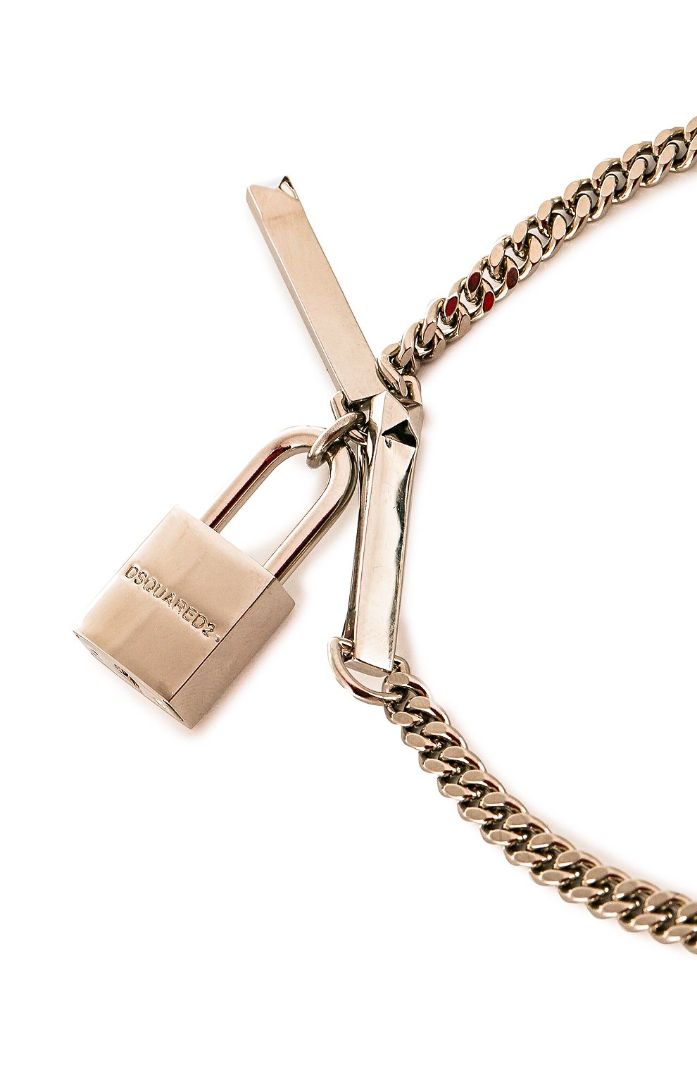 Мужского цепь DSQUARED2 серебряного цвета по цене 21500 руб., арт. CHM0052/37200001 | Фото 2 Мужского цепь DSQUARED2 серебряного цвета, арт. CHM0052/37200001 | Фото 2