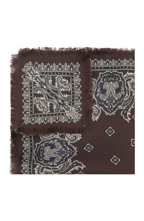 Мужской шелковый платок BRIONI коричневого цвета по цене 11650 руб., арт. 071D00/P942C | Фото 1 Мужской шелковый платок BRIONI коричневого цвета, арт. 071D00/P942C | Фото 1