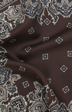 Мужской шелковый платок BRIONI коричневого цвета по цене 11650 руб., арт. 071D00/P942C | Фото 2 Мужской шелковый платок BRIONI коричневого цвета, арт. 071D00/P942C | Фото 2