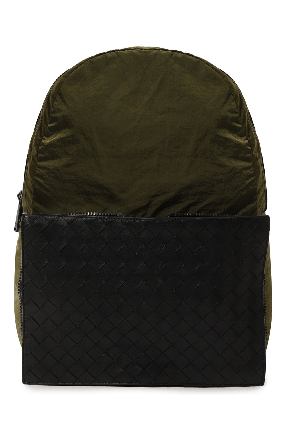 Мужской комбинированный рюкзак BOTTEGA VENETA хаки цвета, арт. 609854/VCQG1 | Фото 1