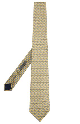 Мужской шелковый галстук CORNELIANI желтого цвета, арт. 85U390-0120333/00 | Фото 2 (Материал: Текстиль, Шелк; Принт: С принтом)