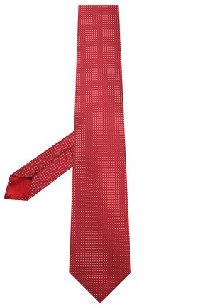 Мужской шелковый галстук ZILLI красного цвета, арт. 50503/TIES | Фото 2 (Материал: Текстиль, Шелк; Принт: С принтом; Региональные ограничения белый список (Axapta Mercury): RU)