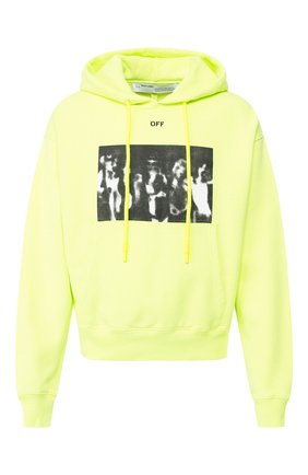 Мужской хлопковое худи OFF-WHITE желтого цвета по цене 34900 руб., арт. 0MBB037R20E300156210 | Фото 1 Мужской хлопковое худи OFF-WHITE желтого цвета, арт. 0MBB037R20E300156210 | Фото 1